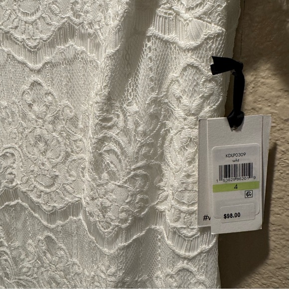 NEW NWT Kensie White Lace High Neck Dress size 4 - Picture 4 of 7